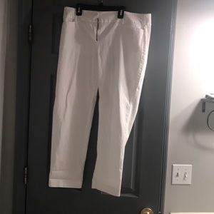 White ankle pants